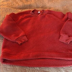 Old Navy Coral Coloree Sherpa Crew Neck Sweater  (XL)
